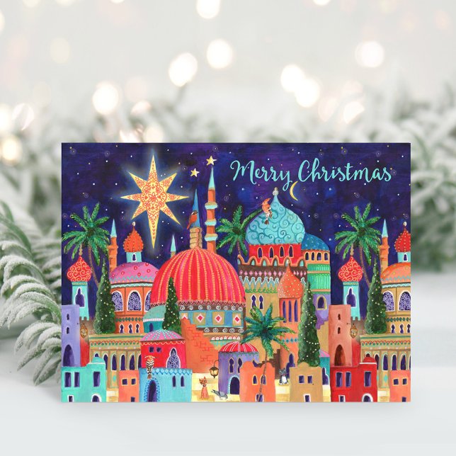 Oriental City Religious Christmas Holiday Postcard (Oriental City Religious Christmas Holiday Postcard)