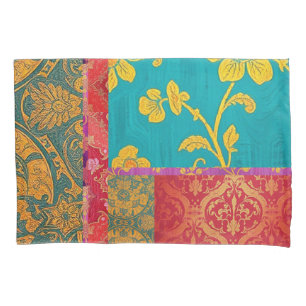 ORIENTAL Colourful Green Red - Pillowcase