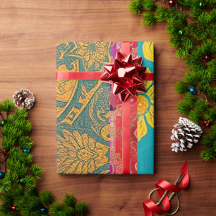 ORIENTAL Colourful Green Red - Wrapping Paper