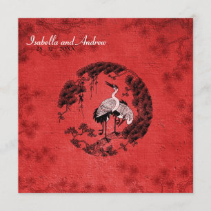 Oriental Cranes 3 Invitation