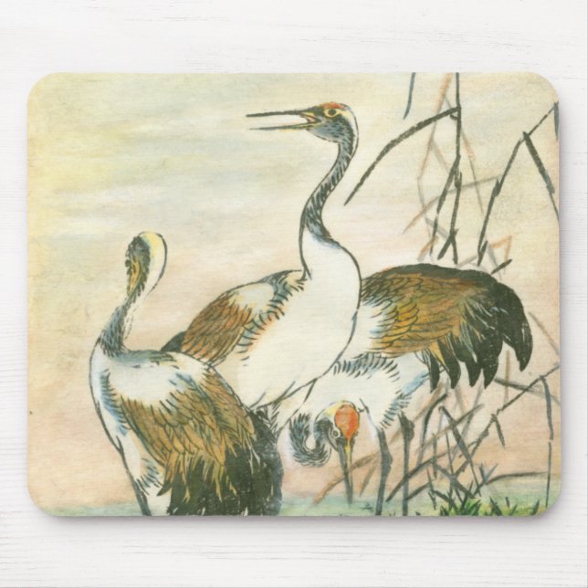Oriental Cranes by the Water Mouse Mat (Front)