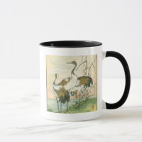 Oriental Cranes by the Water