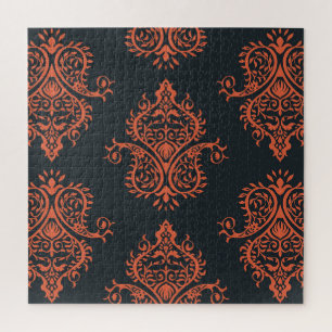 Oriental damask: Mediterranean vintage pattern. Jigsaw Puzzle