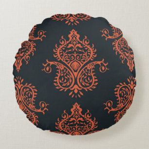 Oriental damask: Mediterranean vintage pattern. Round Cushion