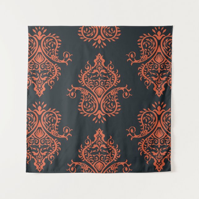 Oriental damask: Mediterranean vintage pattern. Tapestry (Front)
