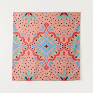 Oriental damask, Talavera pottery pattern. Tapestry