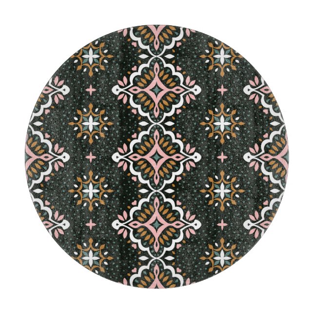 Oriental Damask: Vintage Talavera Mosaic. Cutting Board (Front)