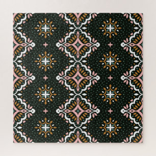 Oriental Damask: Vintage Talavera Mosaic. Jigsaw Puzzle