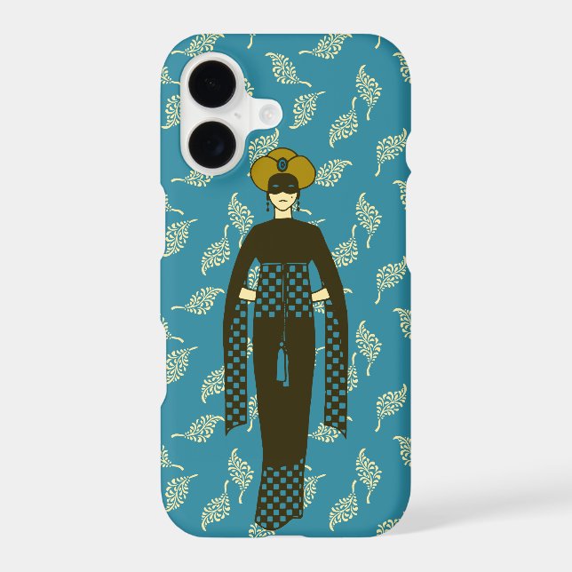 Oriental Dark Red Woman Turban Turkey Art Nouveau (Back)