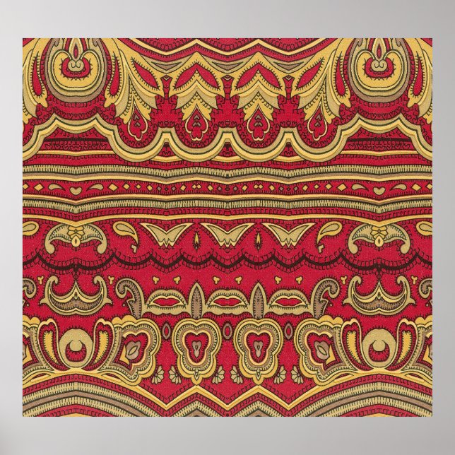 Oriental Decor: Abstract Closeup Poster (Front)