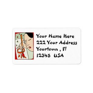 Oriental design Address Label