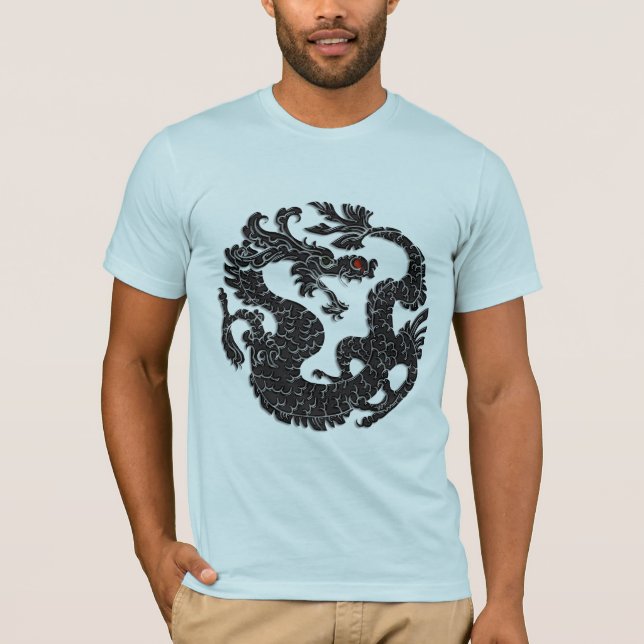 Oriental Dragon Black T-Shirt (Front)