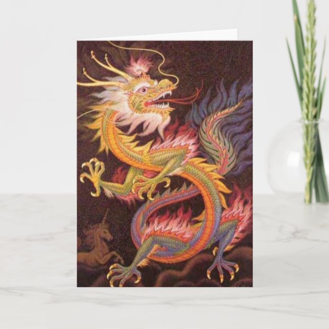 Oriental Dragon Card (Front)