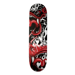 Oriental dragon graphic skateboard