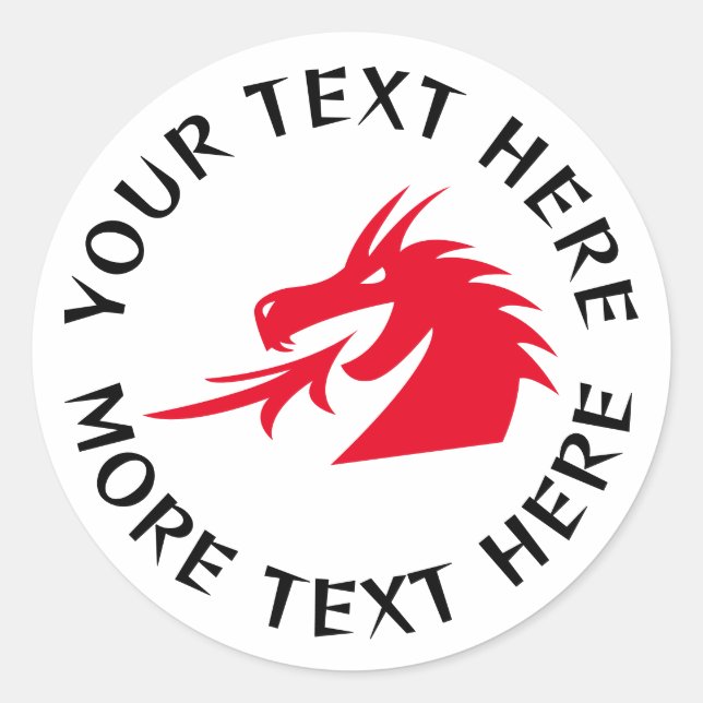 Oriental dragon head custom colour stickers (Front)