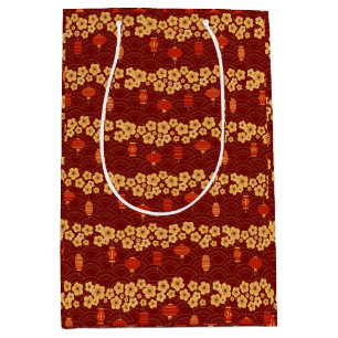 Oriental Dragon Year: Fortune and Elegance Sakura Medium Gift Bag