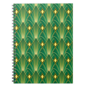 Oriental Elegance: Art Deco Wallpaper Notebook