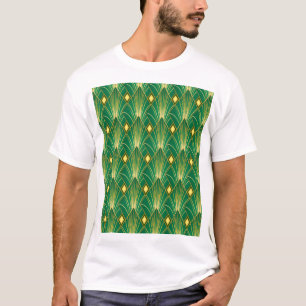 Oriental Elegance: Art Deco Wallpaper T-Shirt