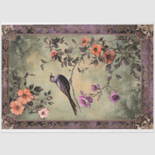 Oriental Esthetics, Chinoiserie Bird & Floral Tissue Paper