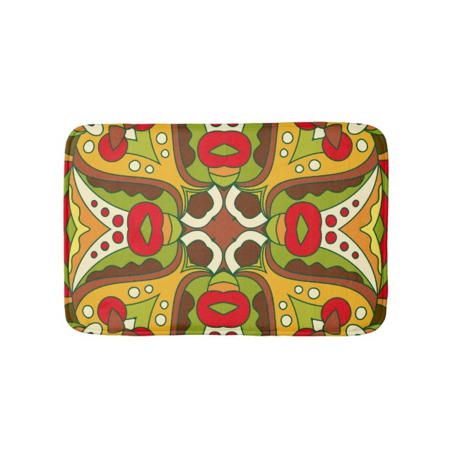 Oriental Ethnic Style Seamless Pattern Bath Mat (Front)