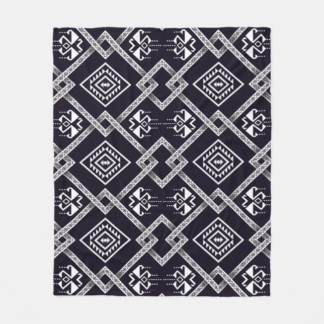 Oriental ethnic, traditional seamless background. fleece blanket (Front)
