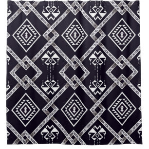 Oriental ethnic, traditional seamless background. shower curtain