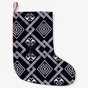 Oriental ethnic, traditional seamless background. small christmas stocking