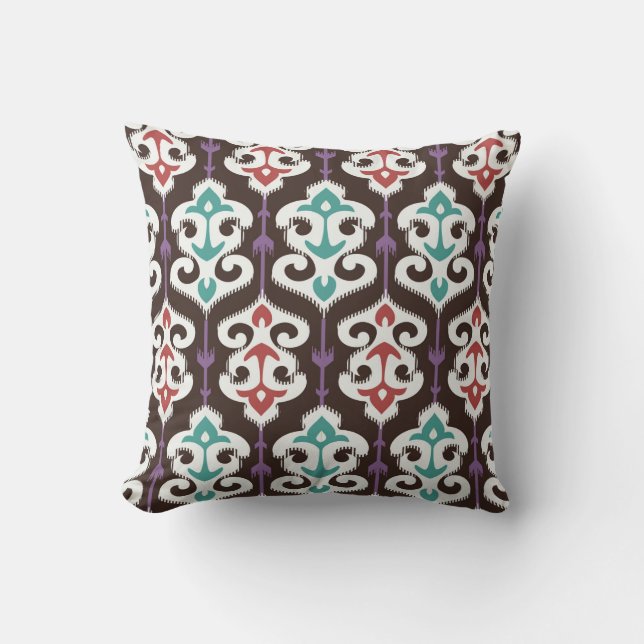Oriental fabric ornament seamless pattern cushion (Front)
