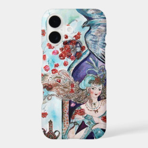 ORIENTAL FAIRY TALE / PRINCESS,RED ROSES AND HAWK