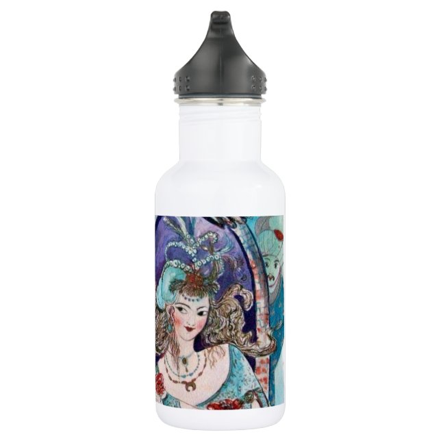 ORIENTAL FAIRY TALE / PRINCESS,RED ROSES AND HAWK 532 ML WATER BOTTLE (Right)