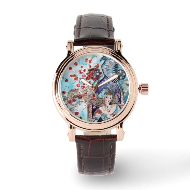 ORIENTAL FAIRY TALE / PRINCESS,RED ROSES AND HAWK WATCH (Front)
