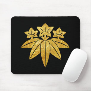 Oriental Faux Gold Kamakura Minamoto Japan Mon Art Mouse Mat
