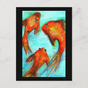 Oriental Fish postcard by Sacha Grossel Art