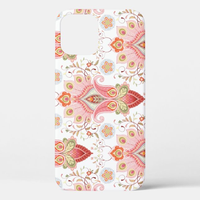 Oriental Flair: Damask Peacock Paisley Case-Mate iPhone Case (Back)