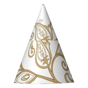 Oriental Floral: Flourish Tiled Ethnic. Party Hat