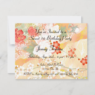 Oriental Floral Multi purpose Birthday Invitation