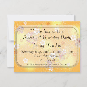 Oriental Floral Multi purpose Birthday Invitation