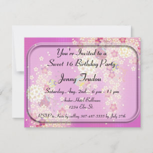 Oriental Floral Multi purpose Birthday Invitation