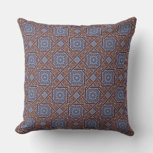 Oriental Floral ornament Throw Pillow #5