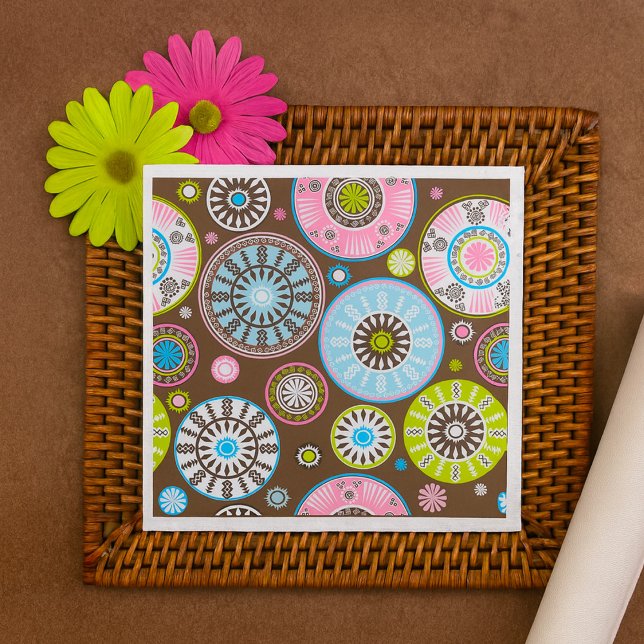 Oriental Floral Pattern Paper Napkins (Creator Uploaded)