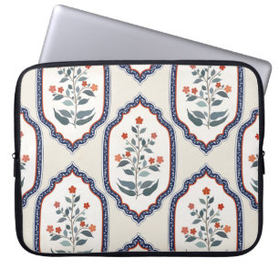 Oriental Flower Branches: Kalamkari Indian. Laptop Sleeve