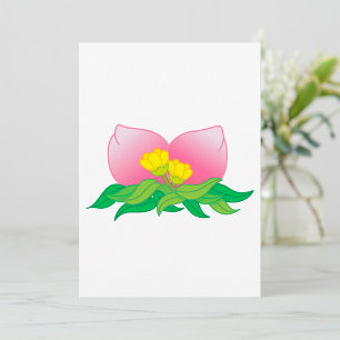 Oriental Fruit And Flowers Invitation