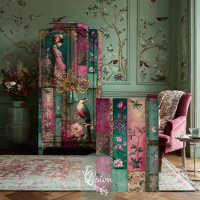 Oriental Garden, Chinoiserie, Patchwork Collage