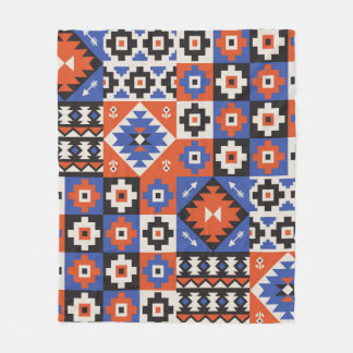Oriental geometric seamless pattern. Ethnic design Fleece Blanket