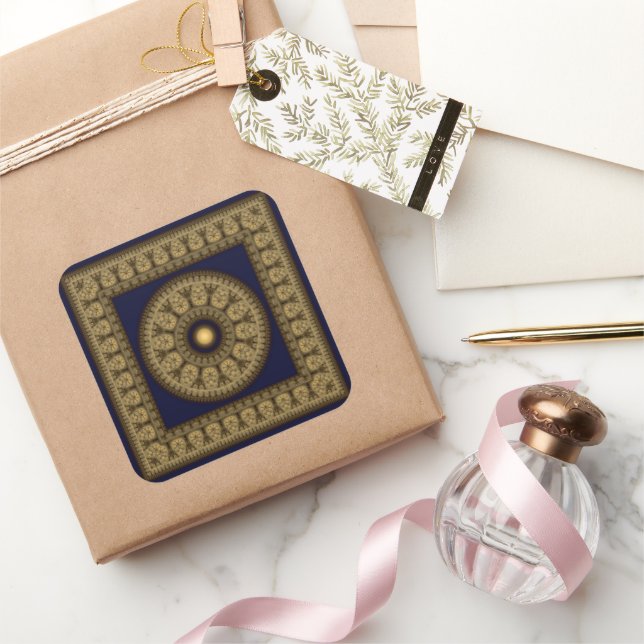 Oriental glossy decoration square sticker (Gifting)