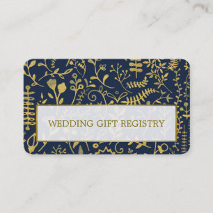 Oriental Gold Boho Gift Registry Card
