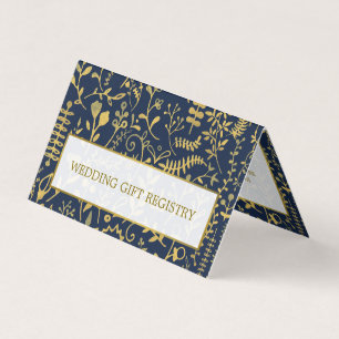 Oriental Gold Boho Photo Gift Registry Card