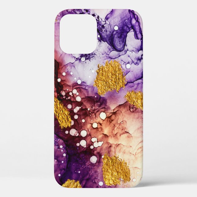 Oriental Golden Swirls Abstract Painting Case-Mate iPhone Case (Back)