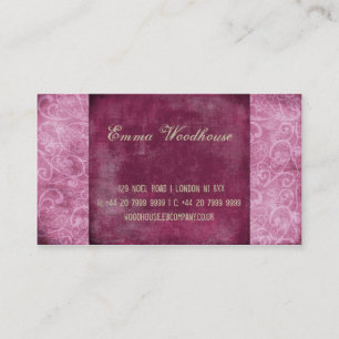 Oriental Grunge Berry Red Business Card