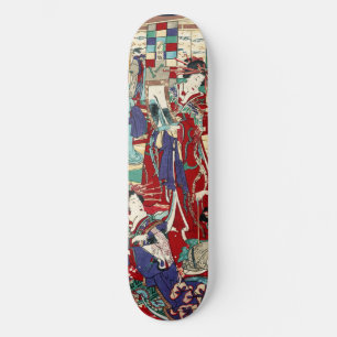 Oriental japanese ladies maiko geisha ukiyo-e art skateboard